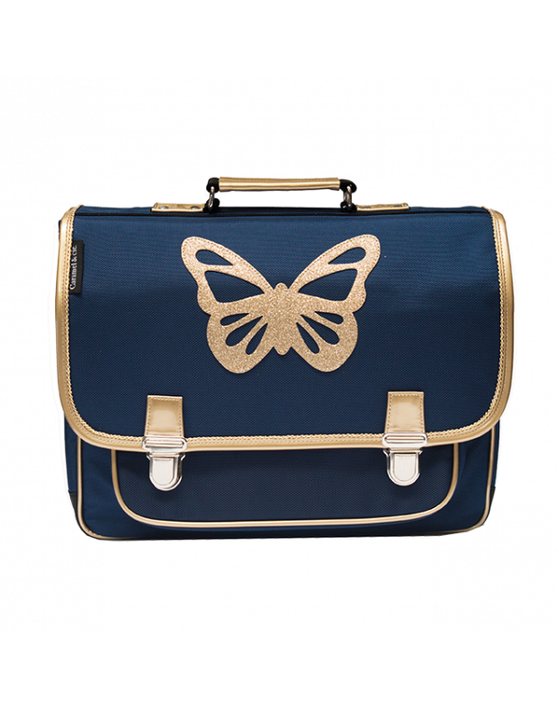 LARGE SCHOOLBAG BLUE BUTTERFLY