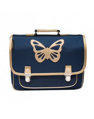 LARGE SCHOOLBAG BLUE BUTTERFLY