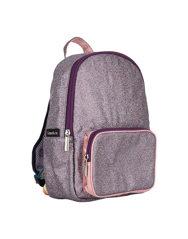 SMALL PURPLE GLITTER BACKPACK