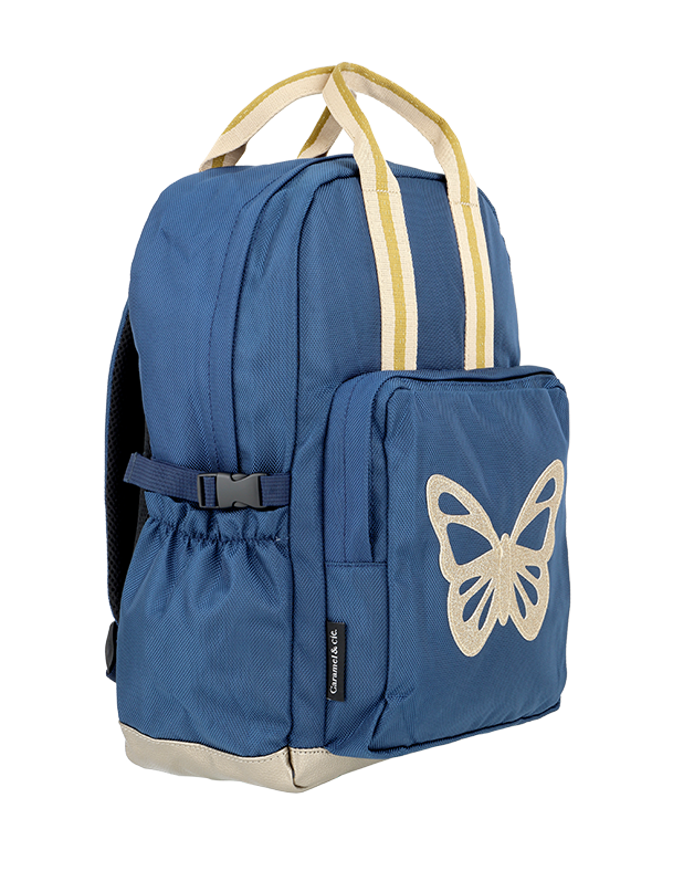 GRAND SAC A DOS PAPILLON BLEU