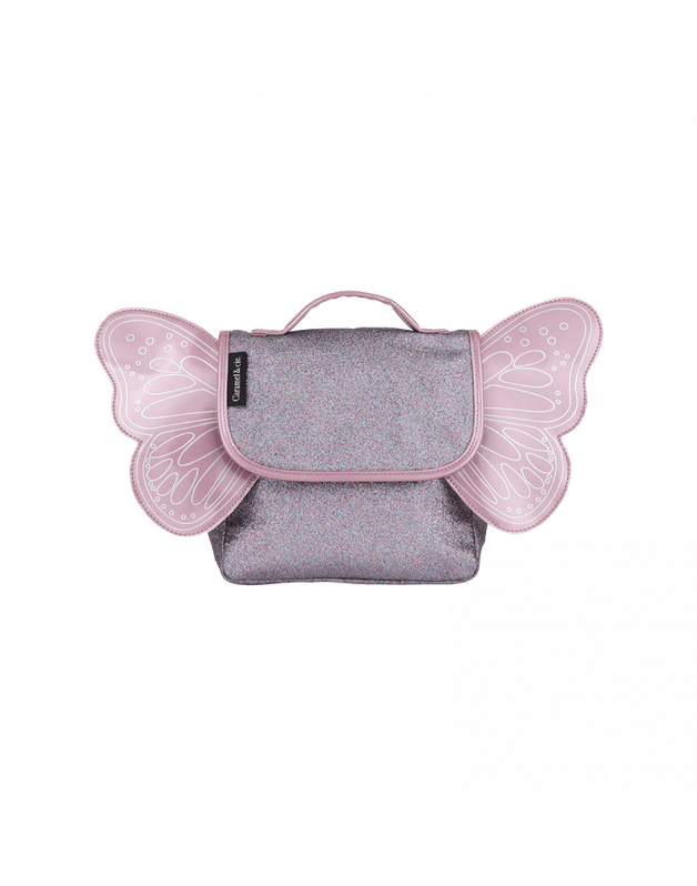 PURPLE GLITTER BUTTERFLY BAG