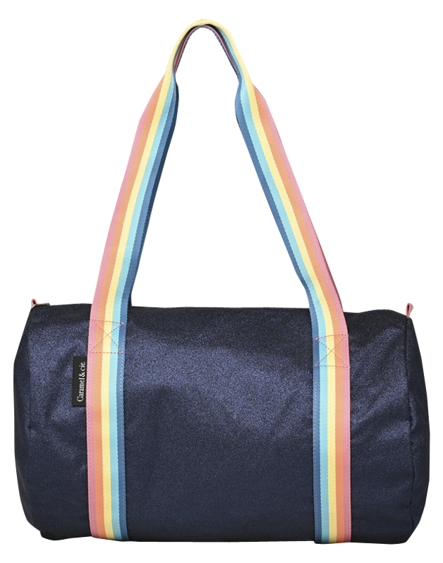 NAVY GLITTER WEEK END BAG