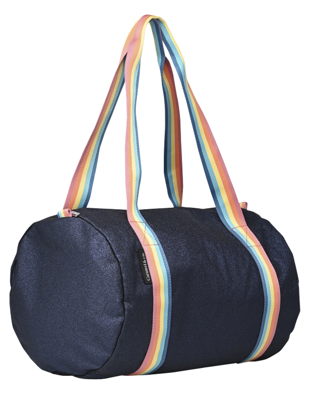 NAVY GLITTER WEEK END BAG