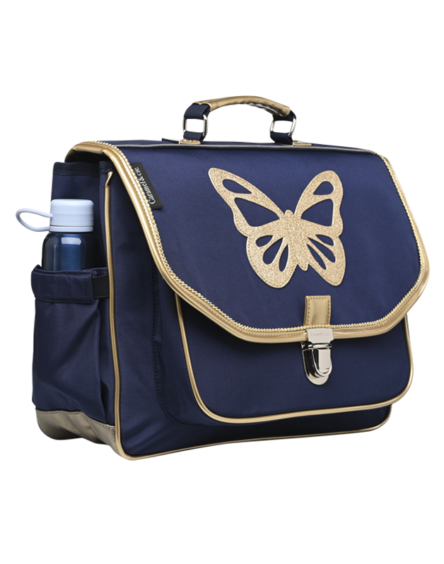 MEDIUM NAVY BUTTERFLY SCHOOLBAG