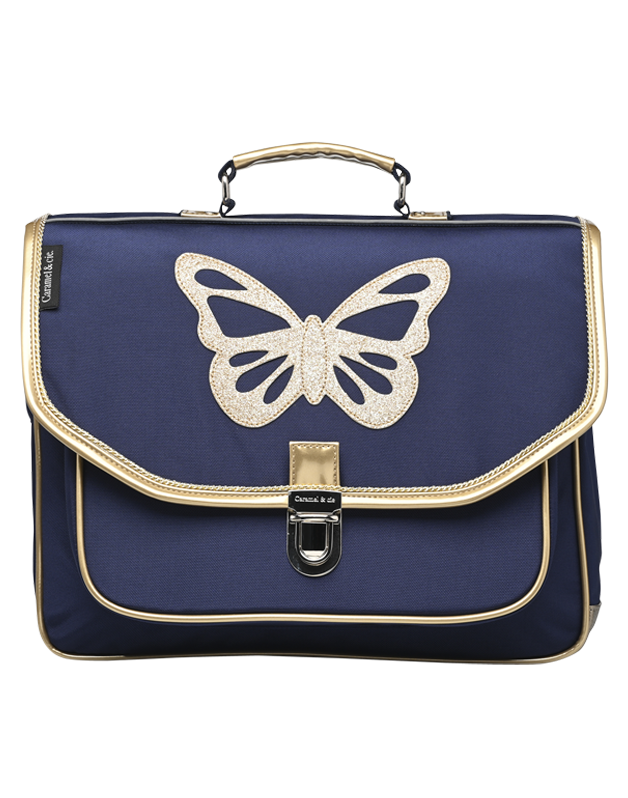 MEDIUM NAVY BUTTERFLY SCHOOLBAG