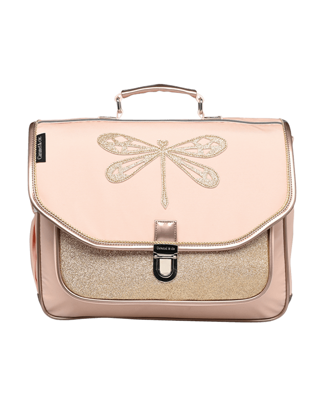 PINK DRAGONFLY  MEDIUM SCHOOLBAG