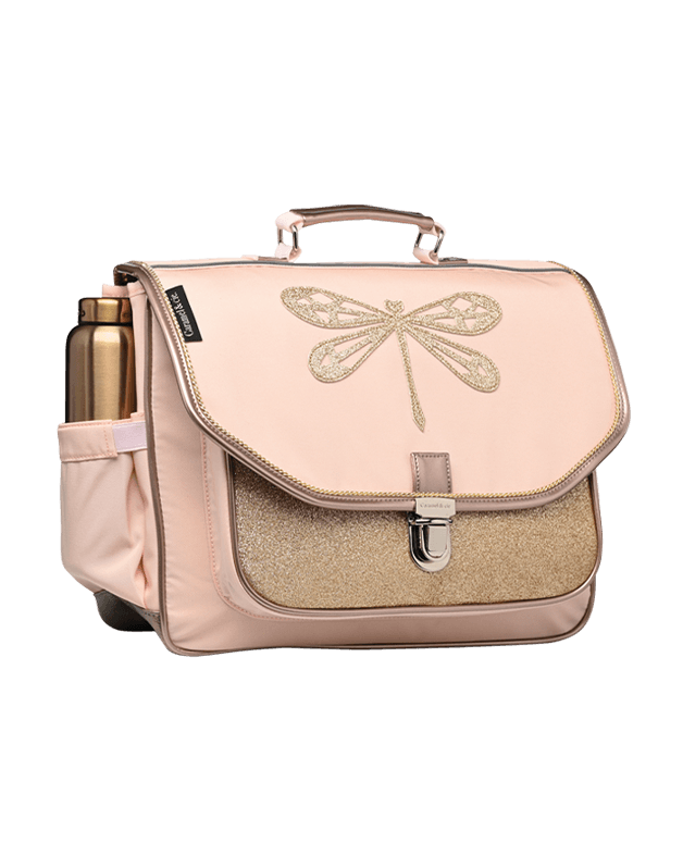 PINK DRAGONFLY  MEDIUM SCHOOLBAG